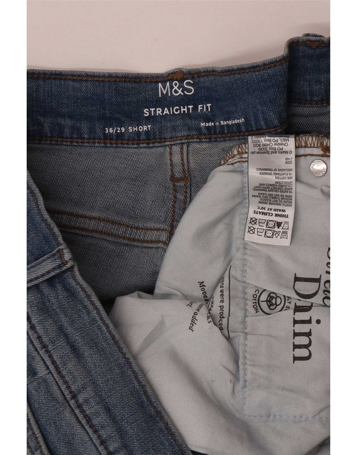 Marks & Spencer Jean court droit homme W36 L29 bleu coton