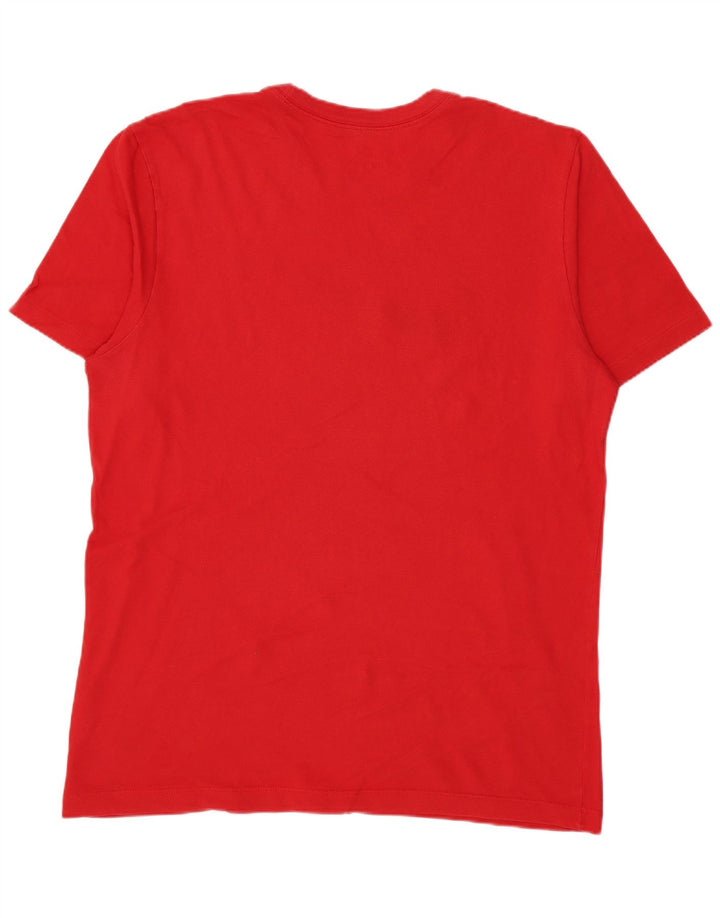 Nike Homme T-Shirt Graphique Haut Rouge Moyen Coton
