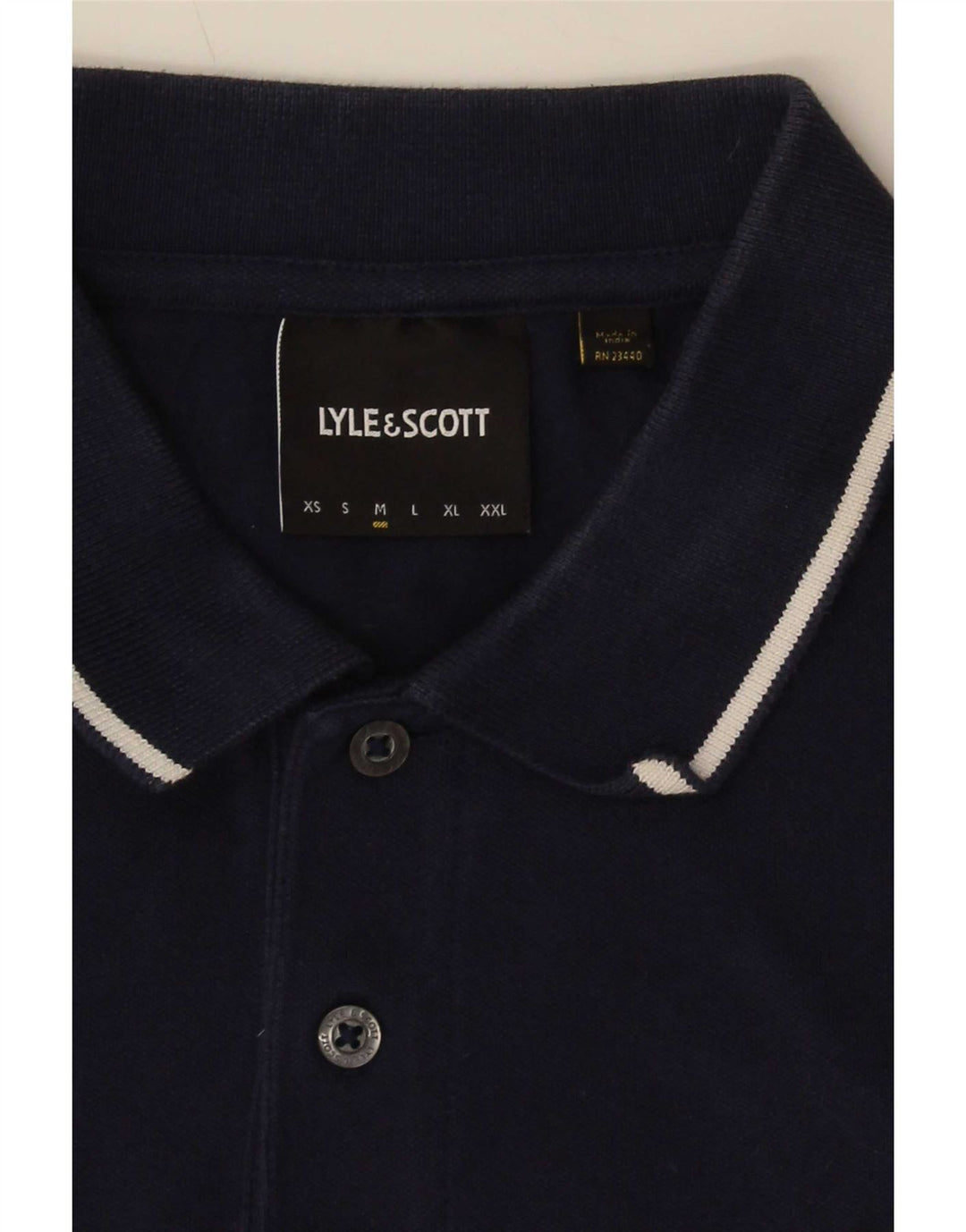 Lyle & Scott Polo Homme Bleu Marine Rayé Moyen