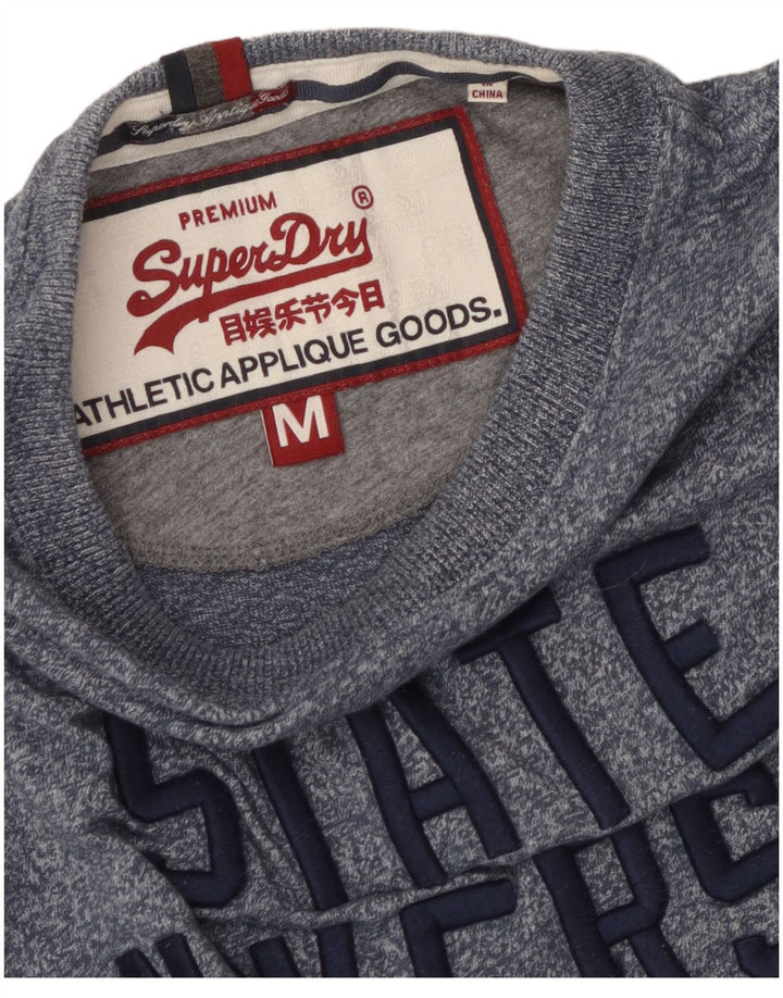 Superdry T-Shirt Graphique Homme Bleu Moyen Moucheté
