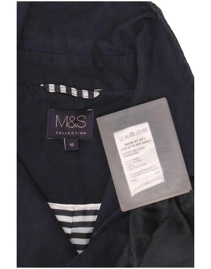 Marks & Spencer Caban pour femme UK 10 Petit coton bleu marine