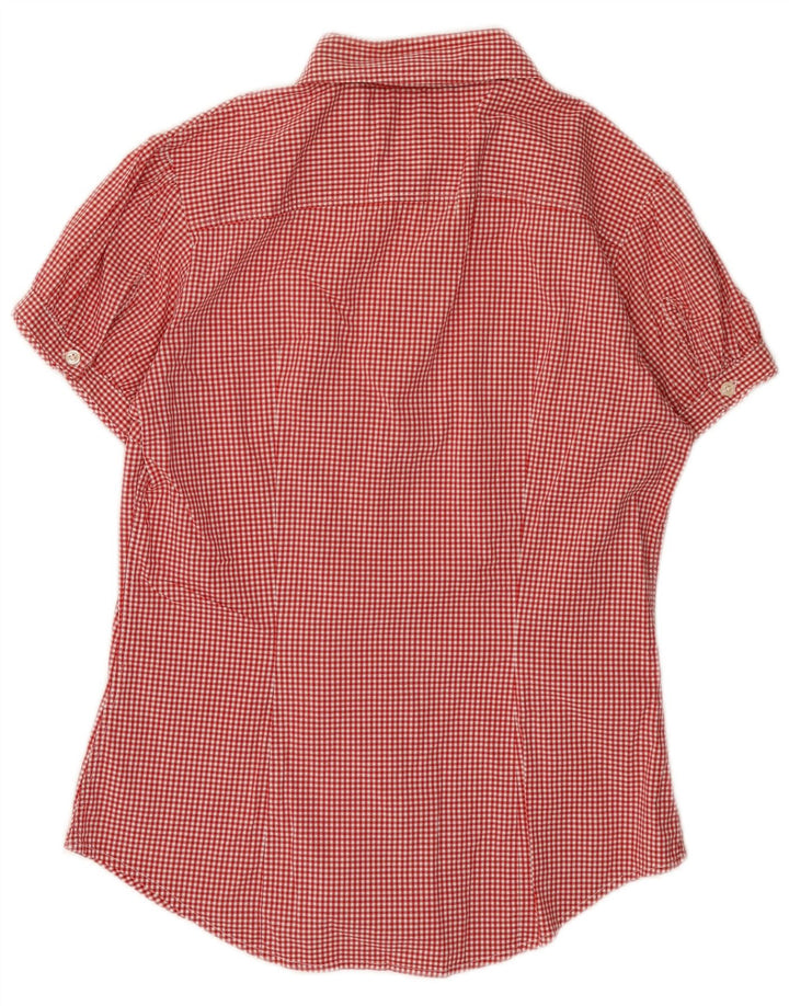 Tommy Hilfiger Chemise à manches courtes pour femme US 8 Medium Red Vichy