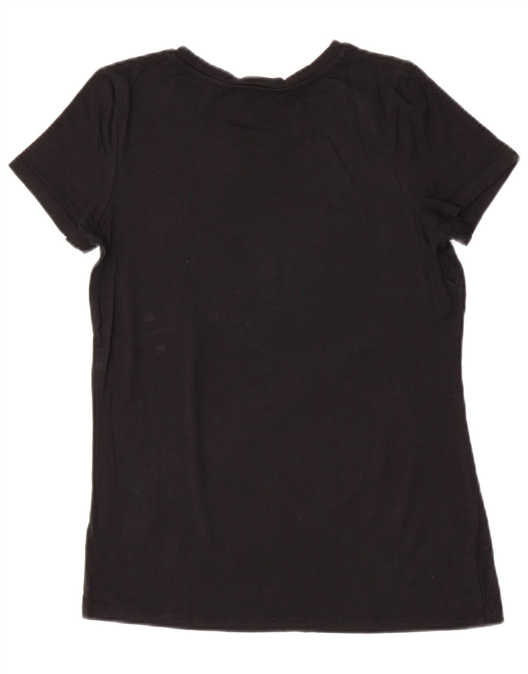 Liu Jo T-Shirt Graphique Femme UK 12 Medium Noir Viscose