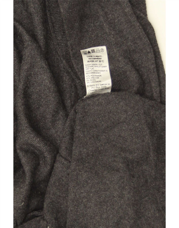 Marks & Spencer Pull cardigan sans manches pour femme UK 12 Gris moyen