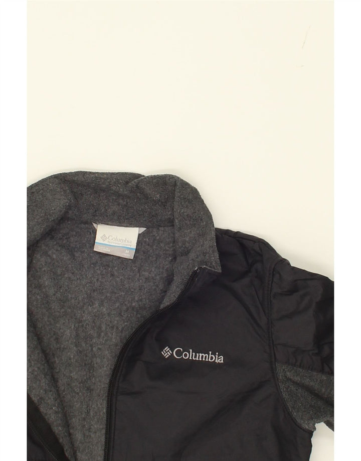 COLUMBIA Boys Fleece Jacket 10-11 Years Medium Grey Colourblock Polyester Vintage Columbia and Second-Hand Columbia from Messina Hembry 