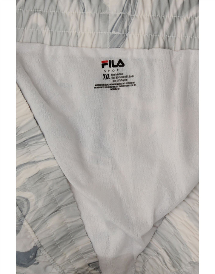 Fila Short de sport pour femme UK 20 2XL Gris Tie Dye Polyester