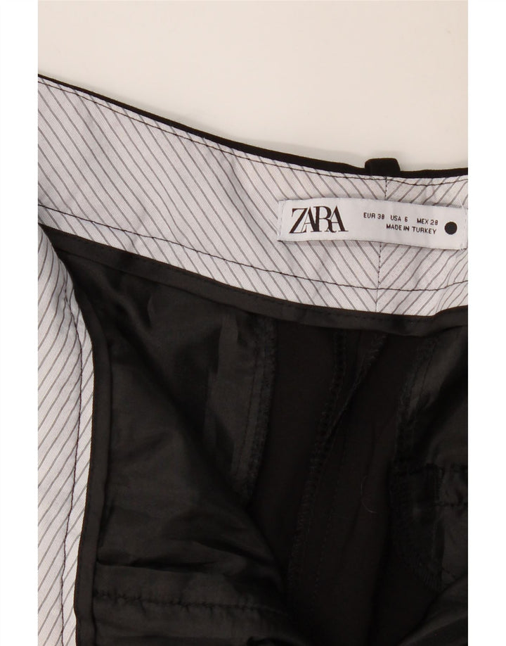 Pantalon Chino Slim Femme ZARA EU 38 Small W28 L27 Noir