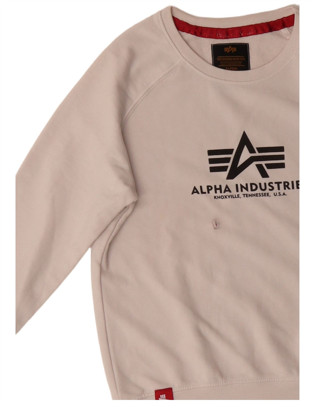 ALPHA INDUSTRIES Sweat-Shirt Graphique Homme XS Blanc
