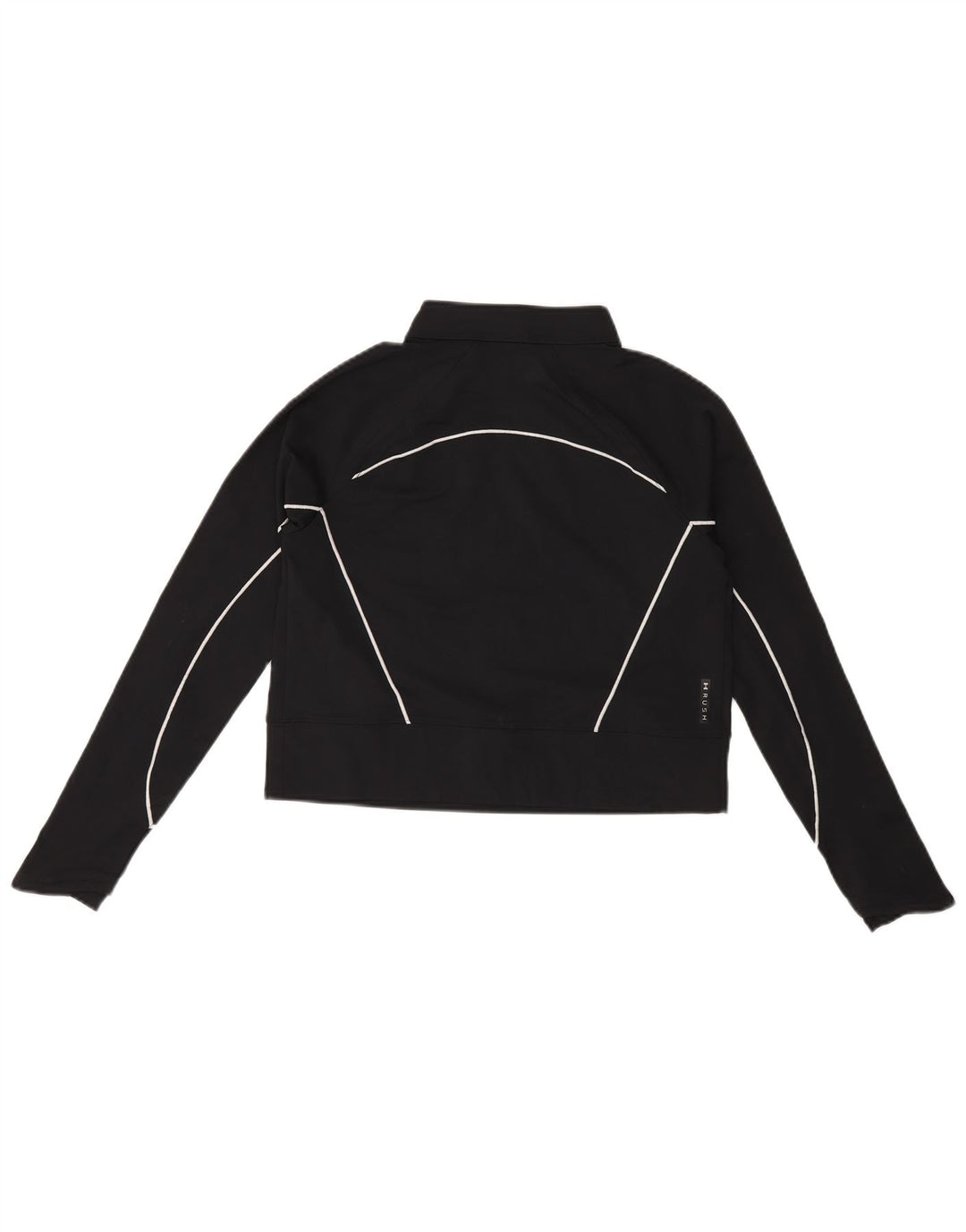 UNDER ARMOUR Cold Gear Crop Sweatshirt Jumper UK 10 Petit Noir