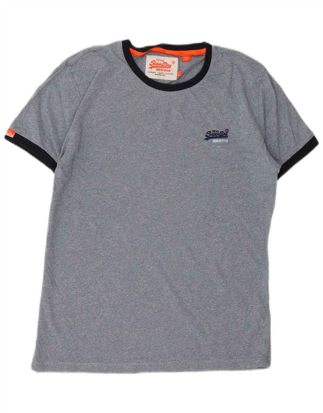 Superdry T-Shirt Homme Haut Large Bleu Coton