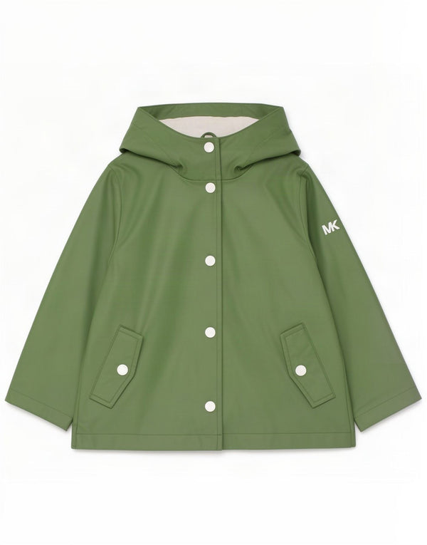 Michael Kors Veste de pluie à capuche pour bébé fille 18-24 mois Vert Polyuréthane