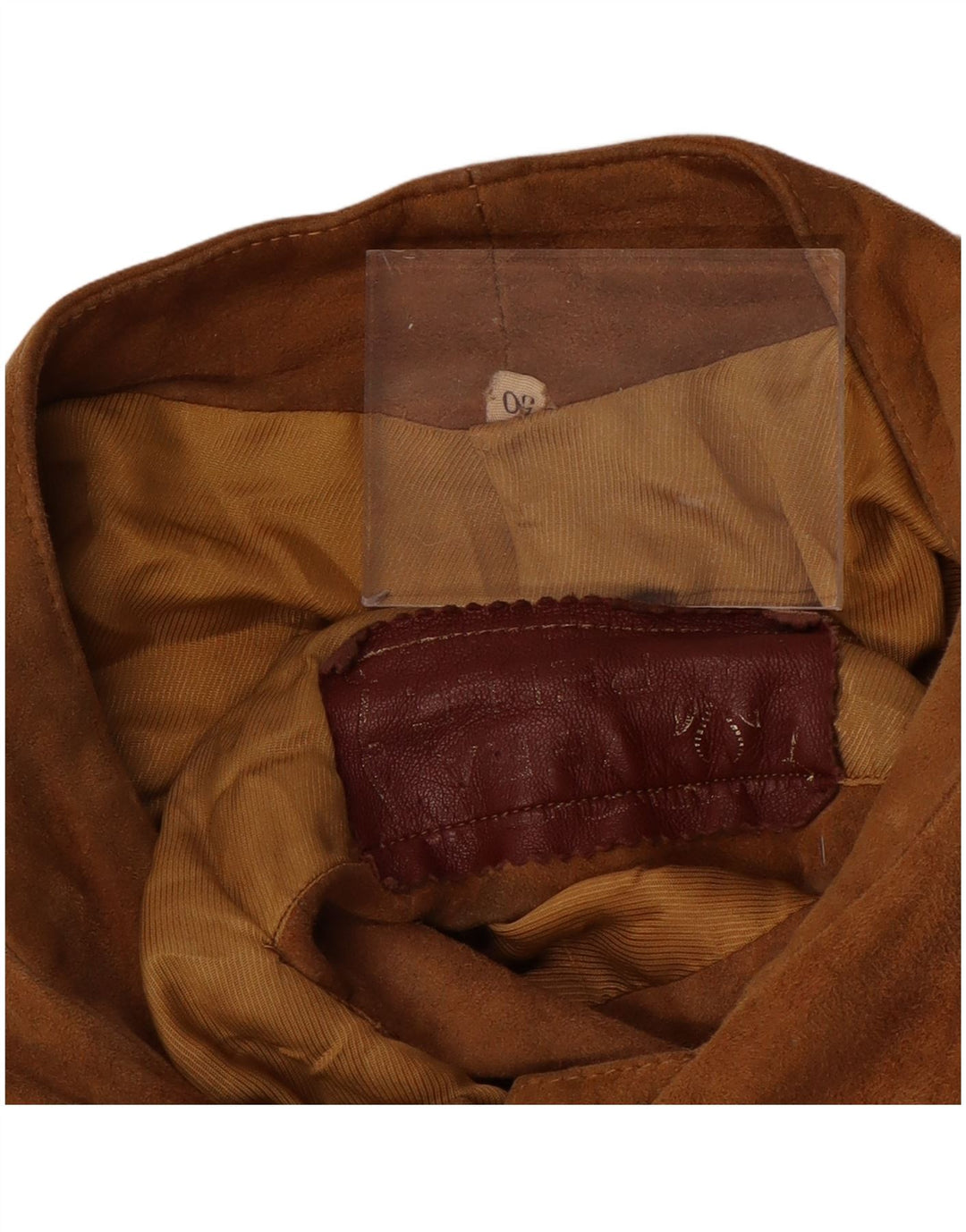 VINTAGE Veste en daim pour homme IT 50 Grand cuir marron