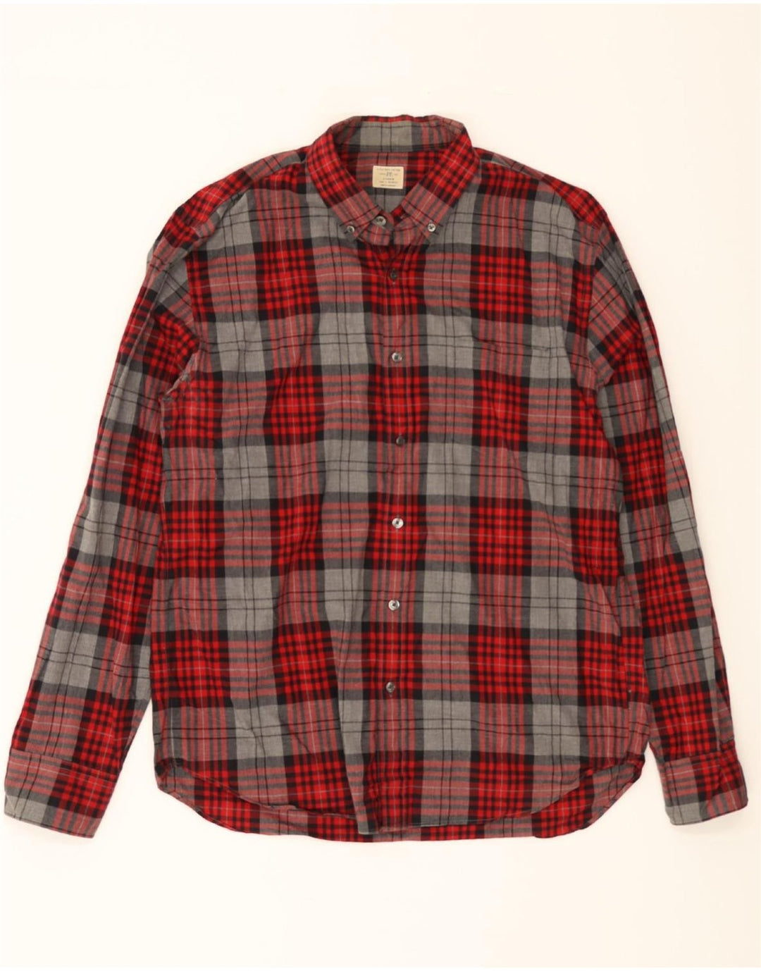 J. CREW Mens Shirt Size 16-16 1/2 Large Red Check Cotton Vintage J. Crew and Second-Hand J. Crew from Messina Hembry 