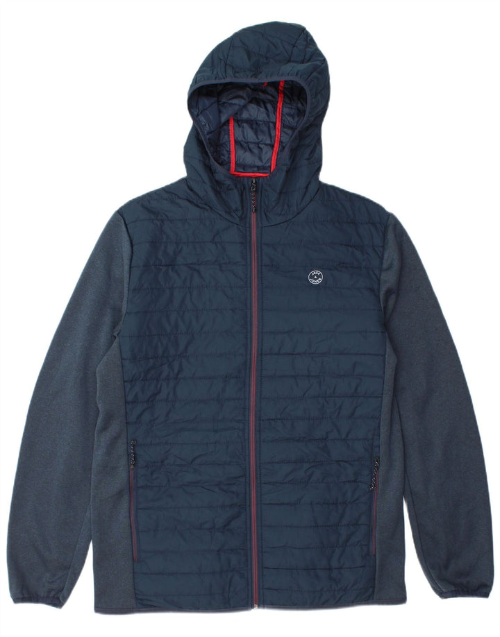 Jack & Jones Veste matelassée à capuche pour homme UK 38 Bleu marine moyen