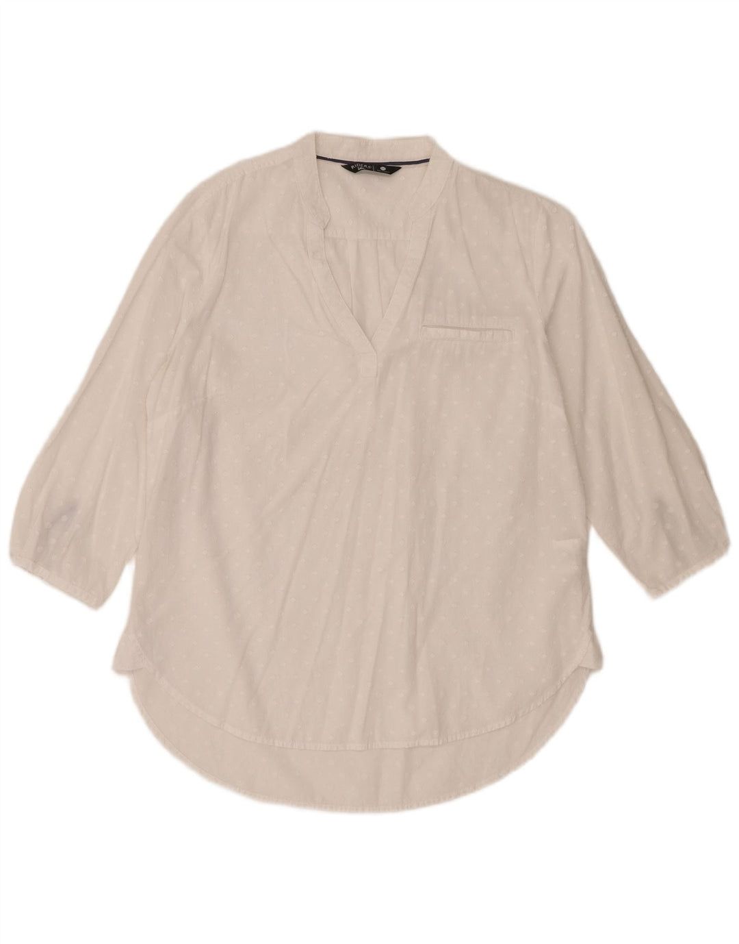 Lee Riders Chemisier à manches 3/4 pour femme UK 14, coton blanc moyen