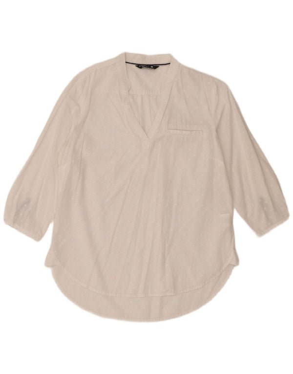 Lee Riders Chemisier à manches 3/4 pour femme UK 14, coton blanc moyen