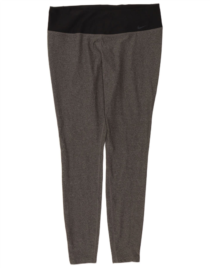 NIKE Legging Dri Fit pour femme UK 18 XL Gris Polyester