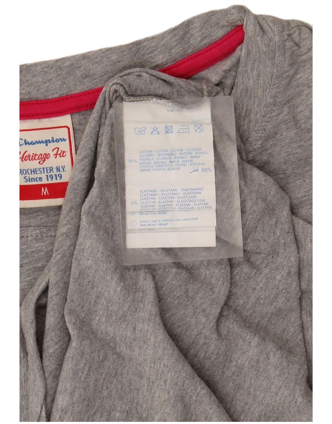 Champion Haut graphique Heritage Fit à manches 3/4 pour femme Gris moyen UK 14