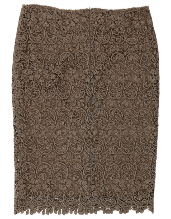 Marks & Spencer Jupe droite autographe pour femme UK 12 Medium W30 Kaki