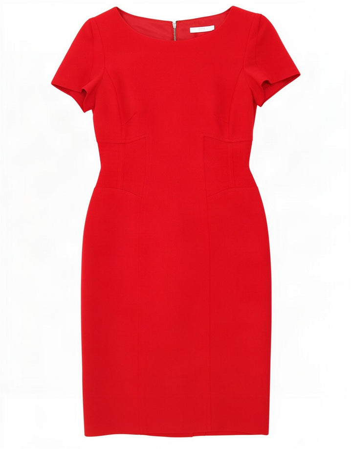 Marks & Spencer Robe fourreau pour femme UK 8 Small Rouge Polyester