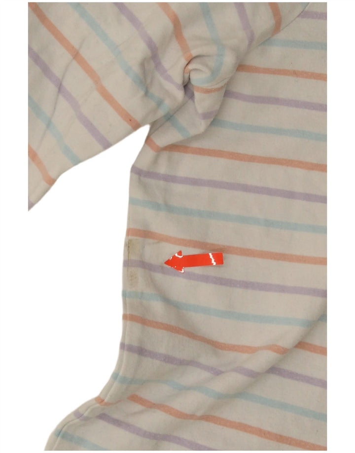 Fat Face Haut à manches longues pour femme en coton rayé multicolore moyen UK 44