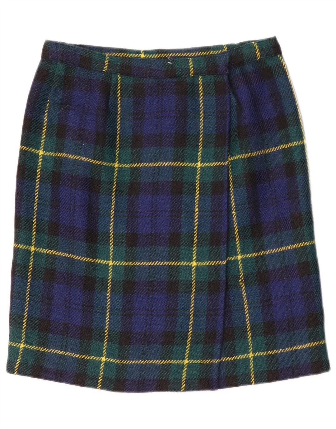 jupe portefeuille femme vintage W26 petit chèque multicolore