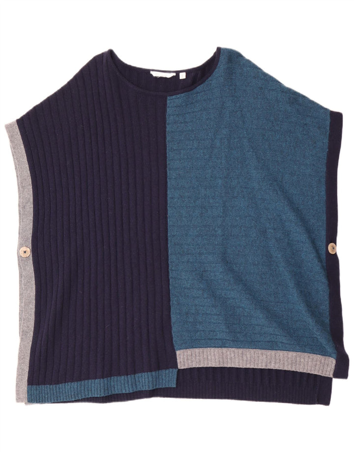 White Stuff Poncho Jumper pour femme UK 16 Large Bleu marine Colourblock