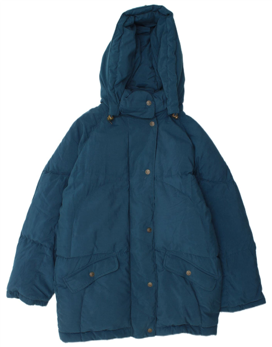 BRUGI Manteau matelassé à capuche surdimensionné pour femme IT 44 Bleu moyen Polyester