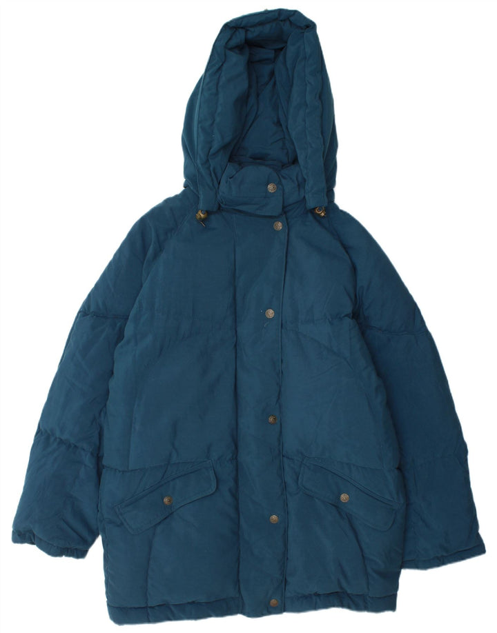 BRUGI Manteau matelassé à capuche surdimensionné pour femme IT 44 Bleu moyen Polyester