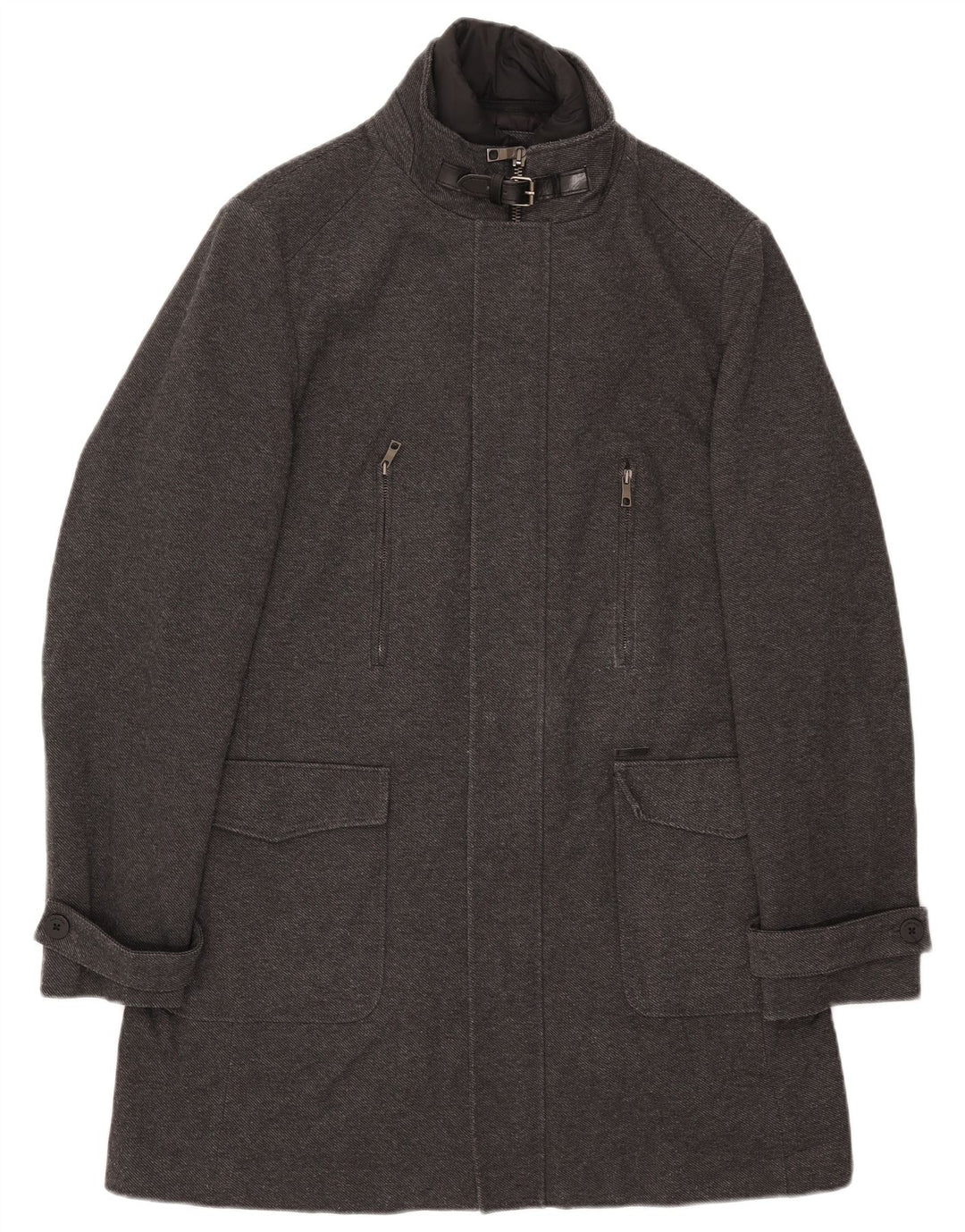 ZARA Manteau homme UK 42 XL Gris Polyester