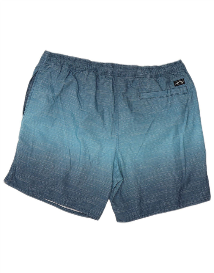 BILLABONG Mens Swimming Shorts Large  Blue Striped Polyester