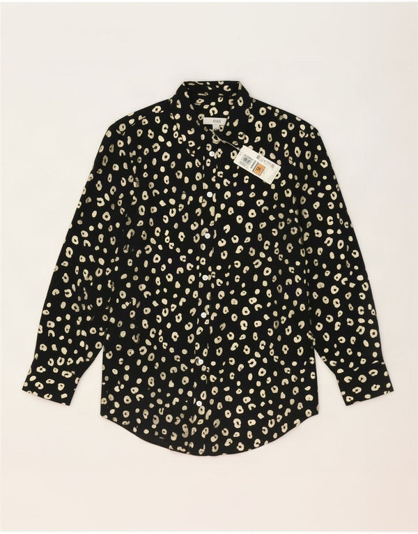 Marks & Spencer Chemise surdimensionnée pour femme UK 10 Petit imprimé animal noir