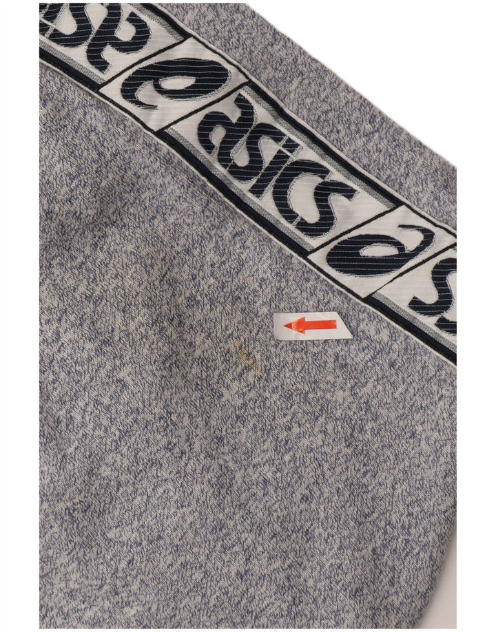 ASICS Pantalon de survêtement graphique pour homme en coton moucheté bleu marine moyen