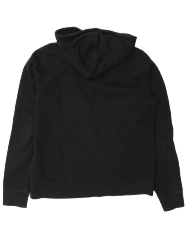 Calvin Klein Jeans Pull à capuche zippé pour femme UK 10 Petit coton noir