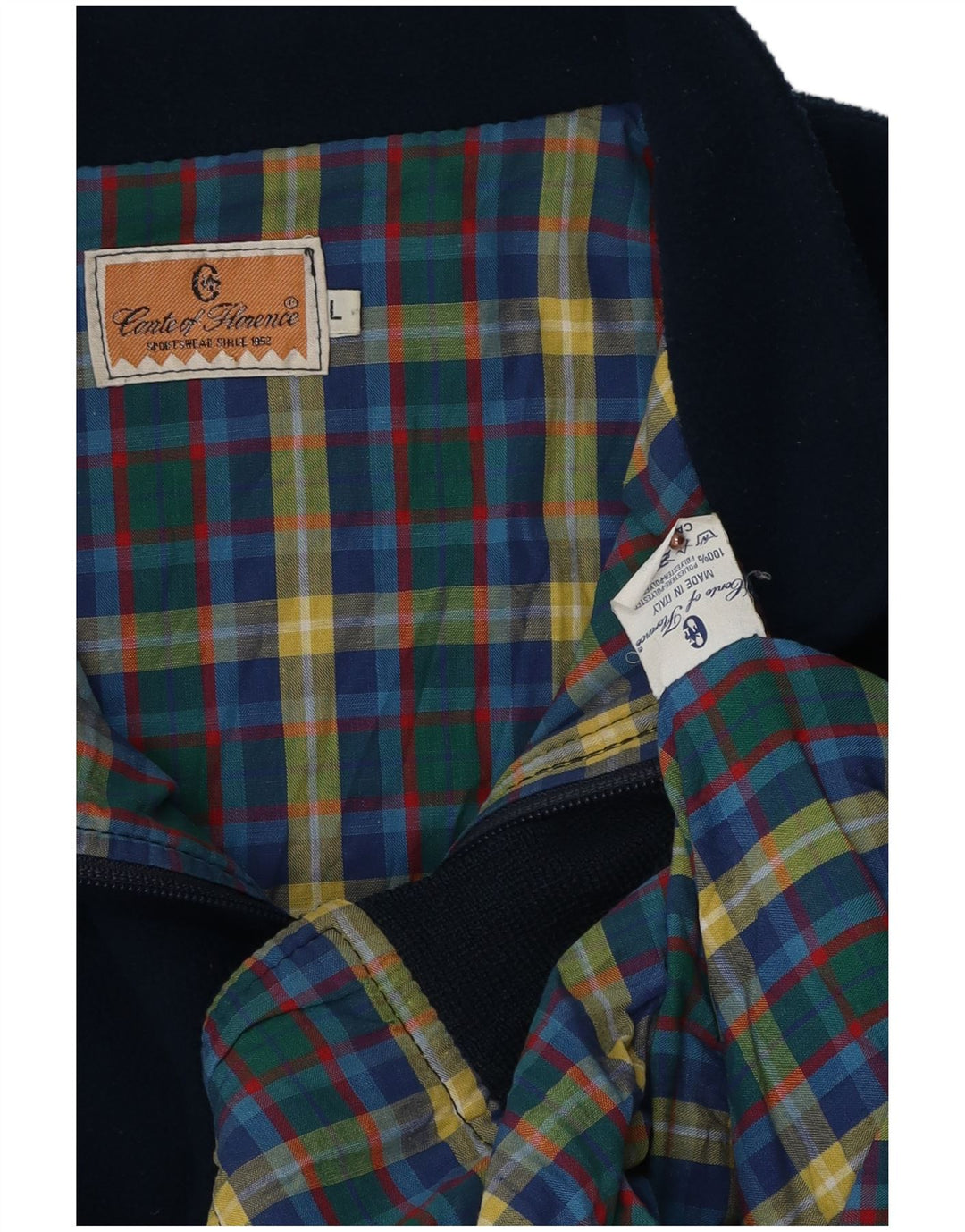 Conte of Florence Veste polaire bomber pour homme UK 40 Large Bleu marine Polyester