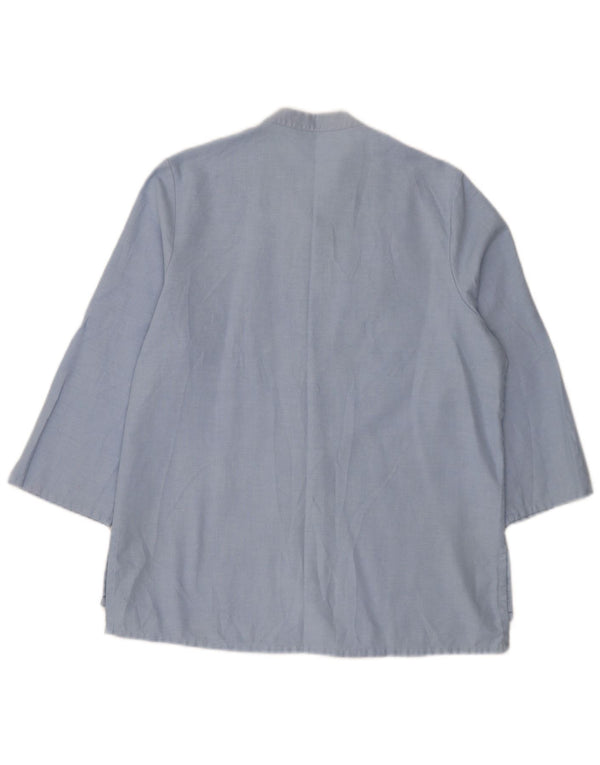 Marks & Spencer Chemisier à manches 3/4 pour femme UK 12 Bleu moyen Polyester