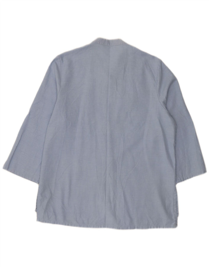 Marks & Spencer Chemisier à manches 3/4 pour femme UK 12 Bleu moyen Polyester