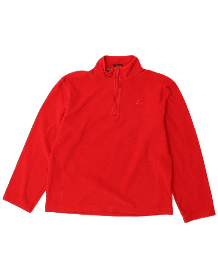 STARTER Pull Polaire Col Zippé Garçon 15-16 ans 2XL Rouge Polyester