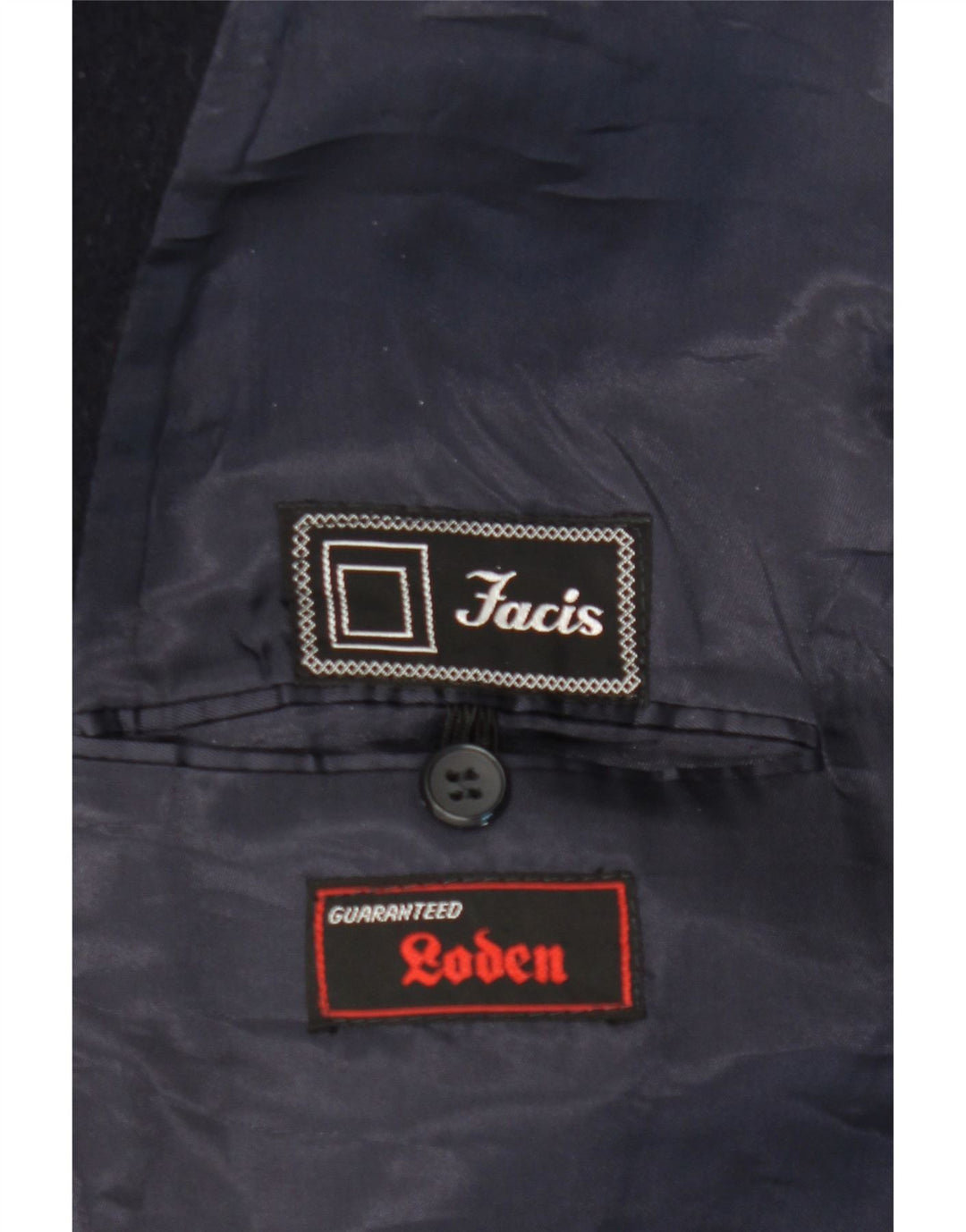 Facis Manteau Croisé Homme IT 46 Small Bleu Marine Laine