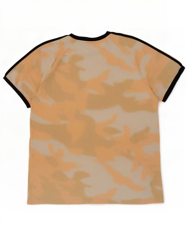 Adidas T-Shirt Homme Top 2XL Orange Camouflage Coton