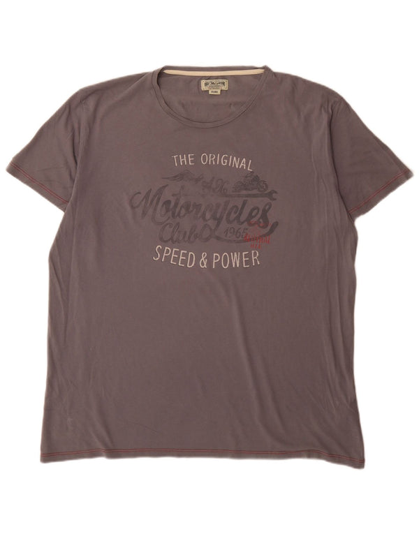 Marlboro Classics T-Shirt graphique homme haut 2XL gris coton
