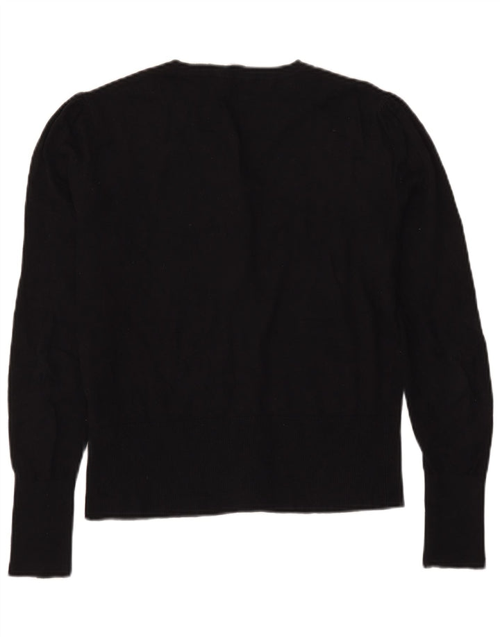 Oasis Cardigan pour femme UK 14 en coton noir moyen