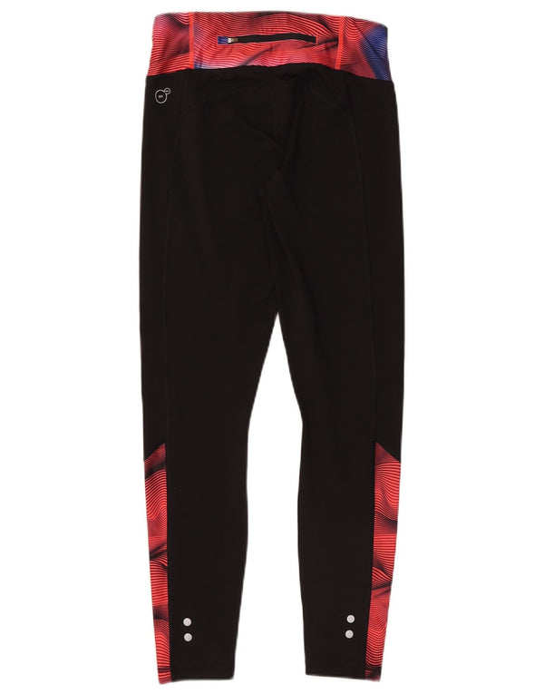 Puma Legging à motif abstrait pour femme UK 10 Small Noir Colourblock