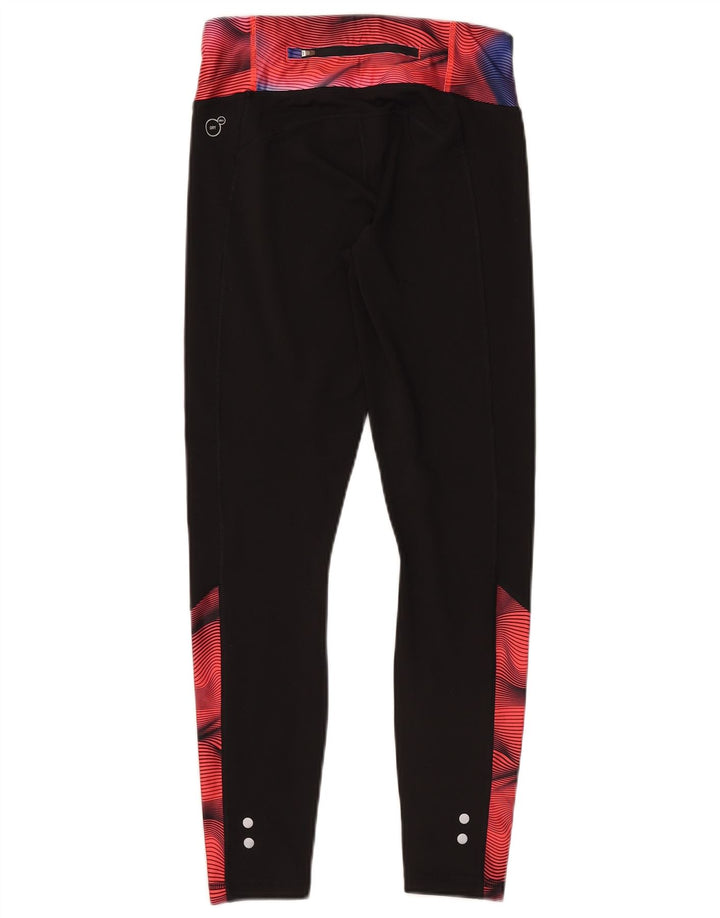Puma Legging à motif abstrait pour femme UK 10 Small Noir Colourblock