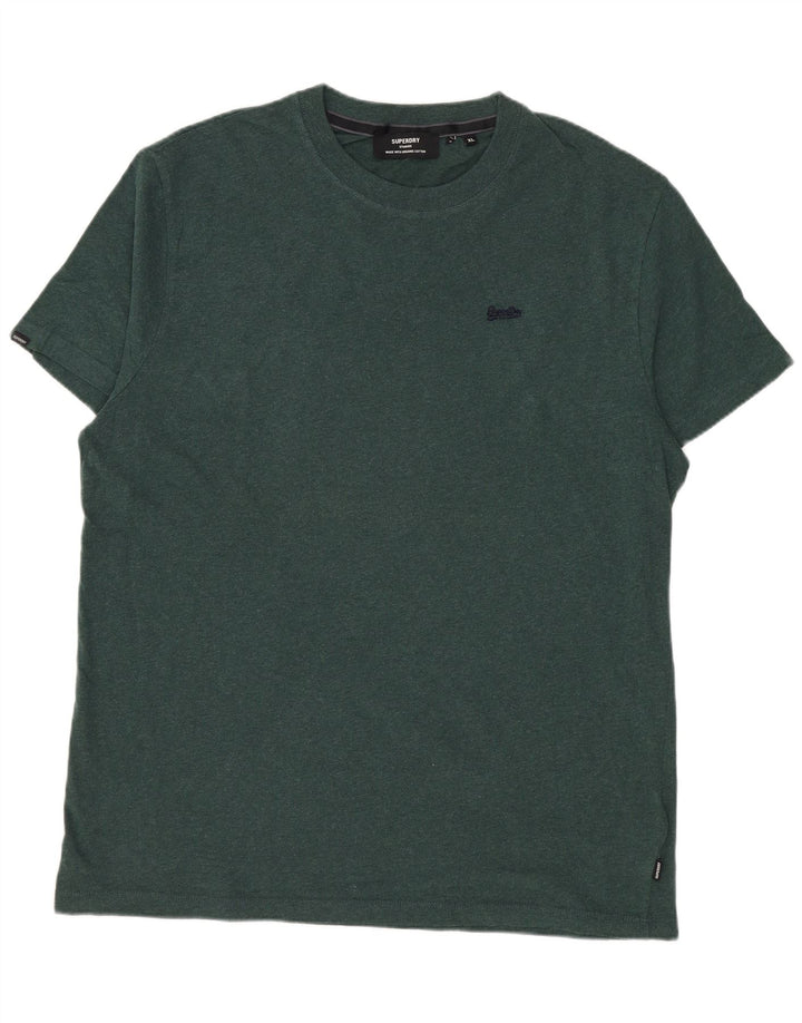 Superdry T-Shirt Homme Top XL Vert Coton