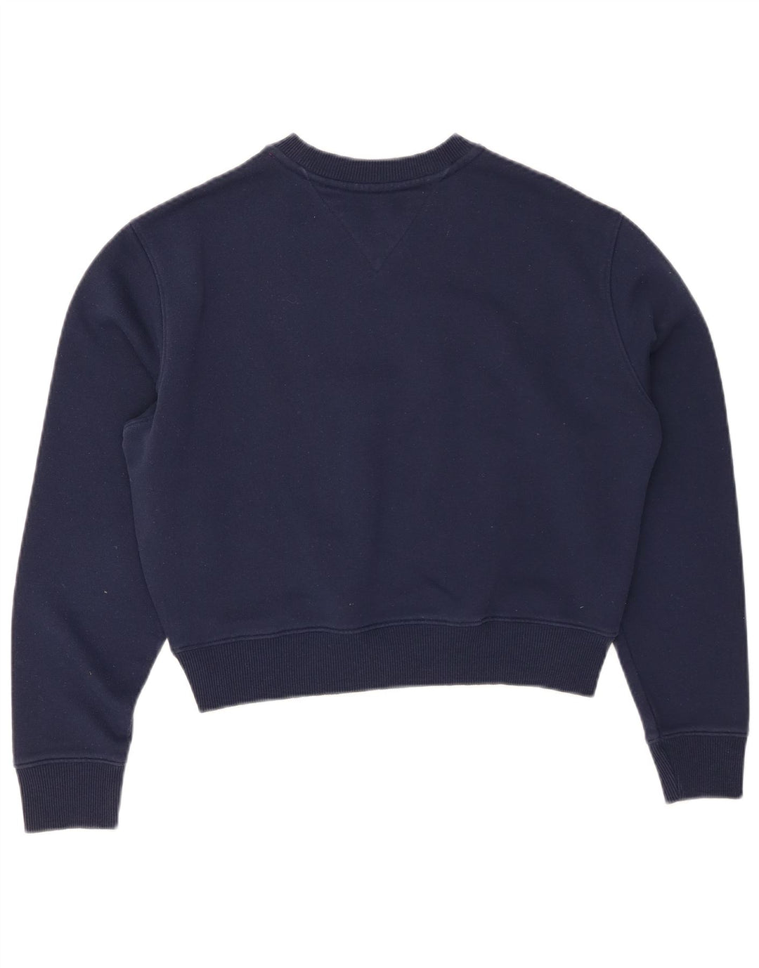 TOMMY HILFIGER Sweat-shirt court pour femme UK 10 Small Bleu marine