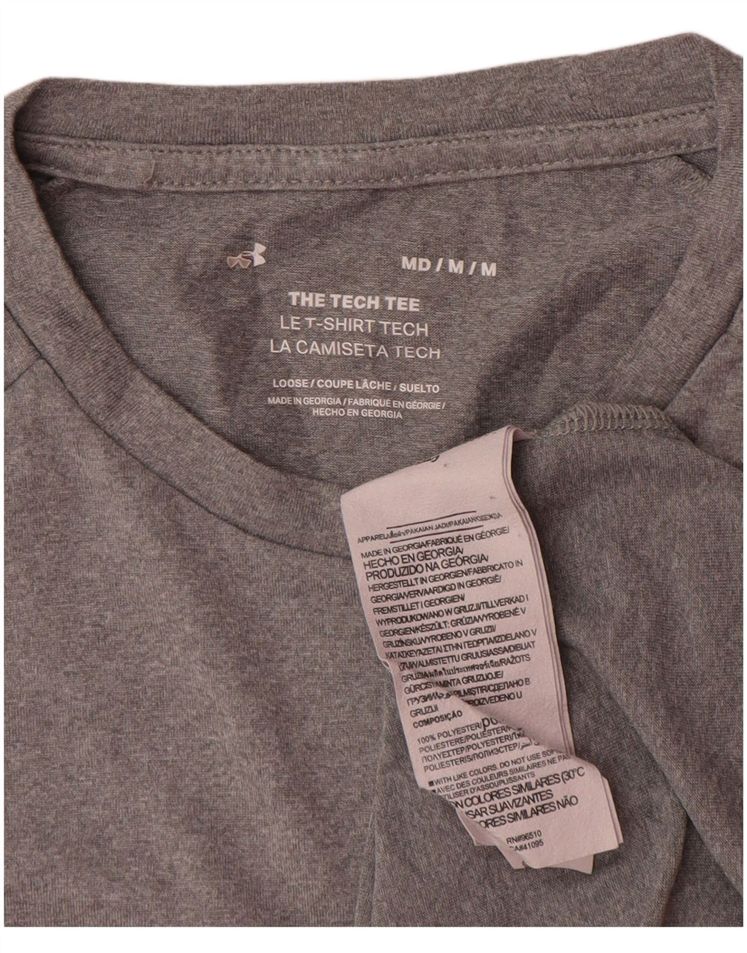 Under Armour T-Shirt Homme Gris Moyen Polyester
