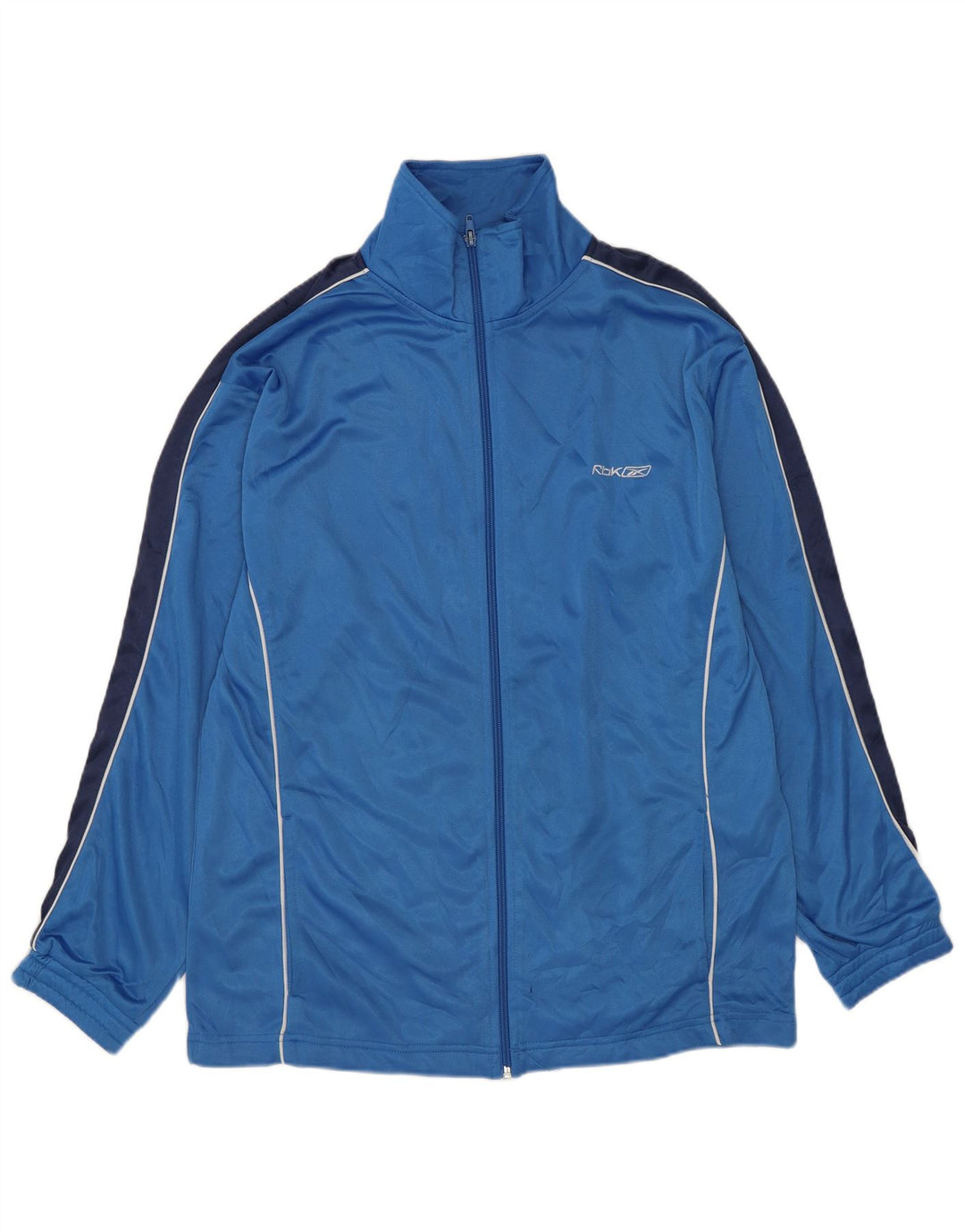 Reebok Veste de Survêtement Homme Bleu Moyen Polyester Colorblock
