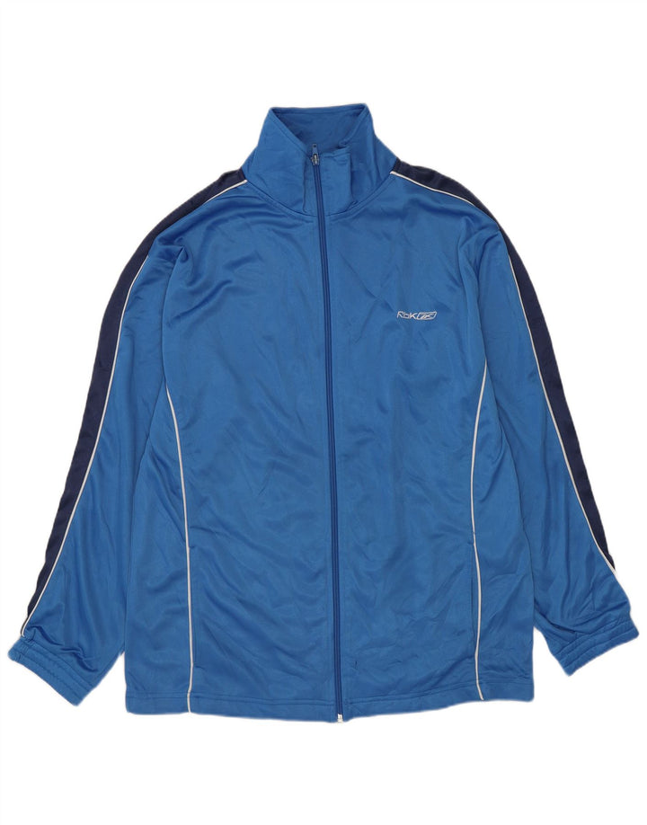 Reebok Veste de Survêtement Homme Bleu Moyen Polyester Colorblock