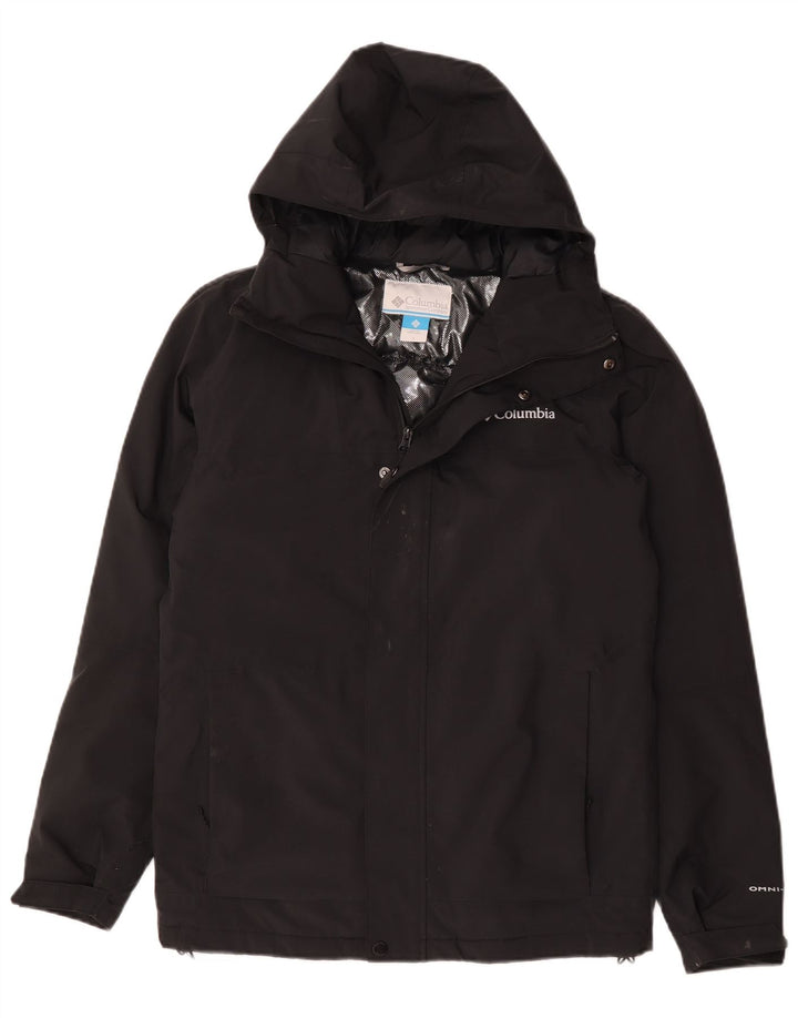 Columbia Veste coupe-vent à capuche pour homme UK 36 Small Noir Polyester